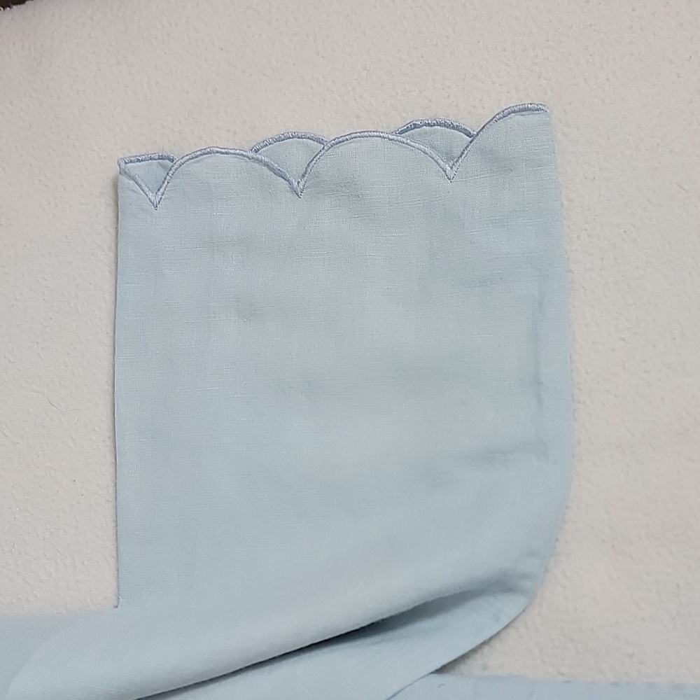 J. Crew Women's Light Blue W/ Ruffle Accent Long Sleeve Tunic,  S - Picture 3 of 8
